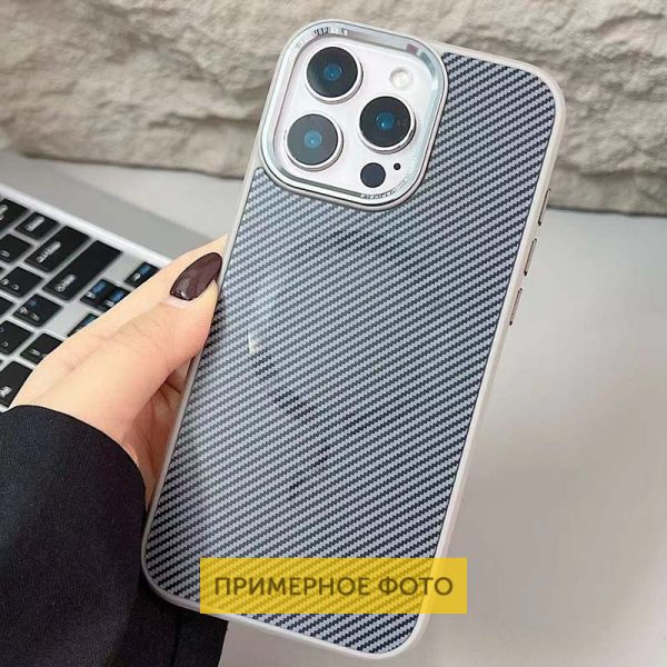 Чохол для iPhone 16 з MagSafe сіліконовий Carbon Mirage сірий - Зображення 2