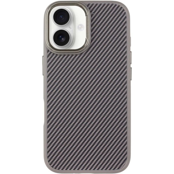 Чохол для iPhone 16 з MagSafe сіліконовий Carbon сірий