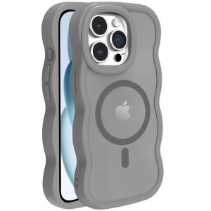 Чохол для iPhone 14 Pro з MagSafe сіліконовий Undine сірий
