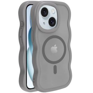 Чохол для iPhone 15 з MagSafe сіліконовий Undine сірий