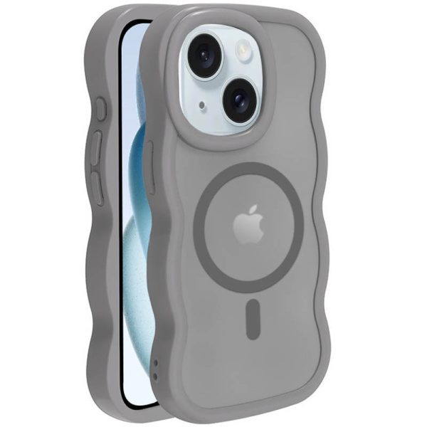 Чохол для iPhone 15 з MagSafe сіліконовий Undine сірий