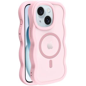 Чохол для iPhone 15 з MagSafe сіліконовий Undine рожевий
