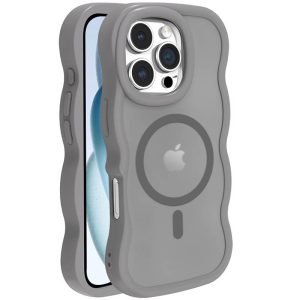 Чохол для iPhone 16 Pro з MagSafe сіліконовий Undine сірий