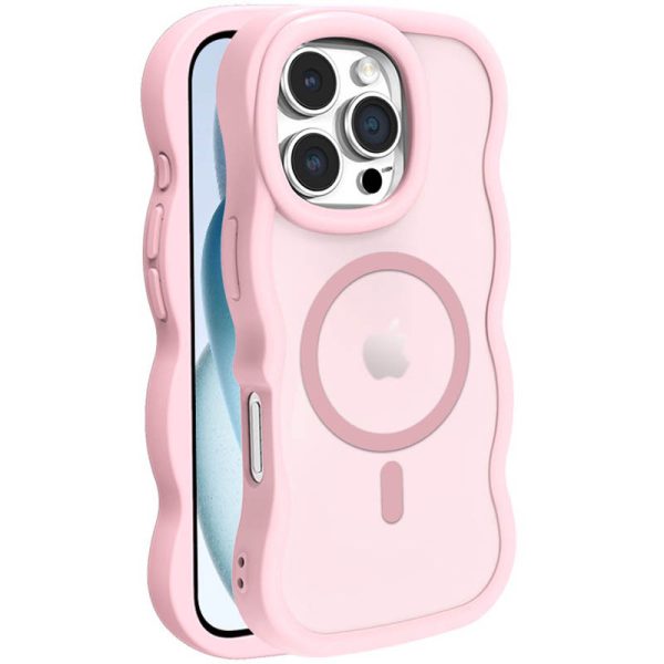 Чохол для iPhone 16 Pro з MagSafe сіліконовий Undine рожевий