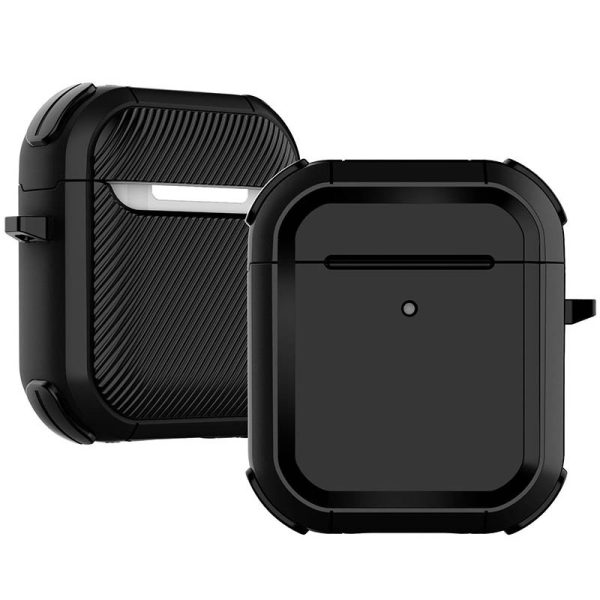 Футляр для навушників Airpods 1 протиударний Black ed. чорний