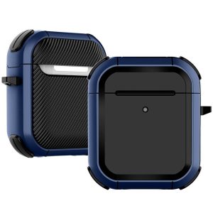 Футляр для навушників Airpods 1 протиударний Black ed. блакитний