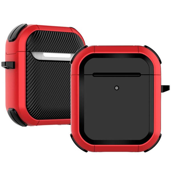 Футляр для навушників Airpods 1 протиударний Black ed. червоний