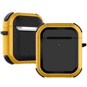 Футляр для навушників Airpods 1 протиударний Black ed. жовтий