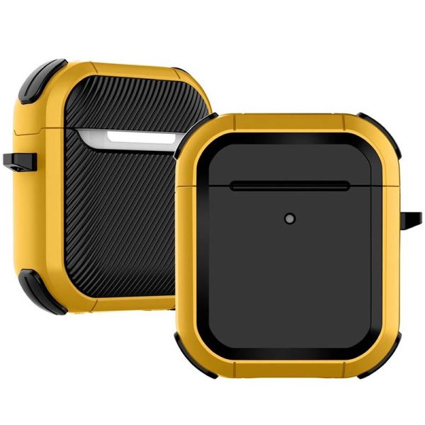 Футляр для навушників Airpods 1 протиударний Black ed. жовтий
