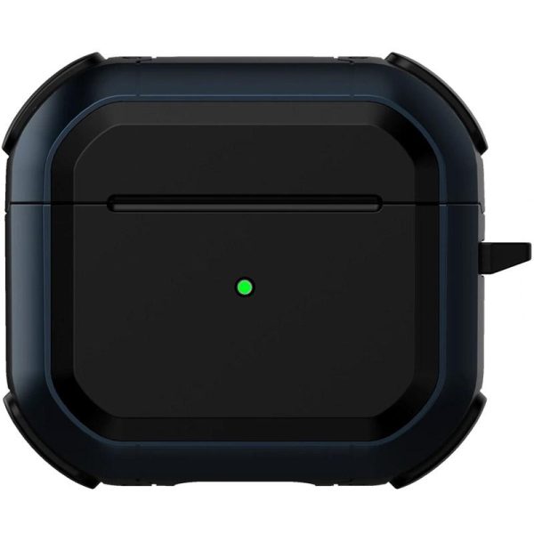 Футляр для навушників Airpods 4 протиударний Black ed. блакитний