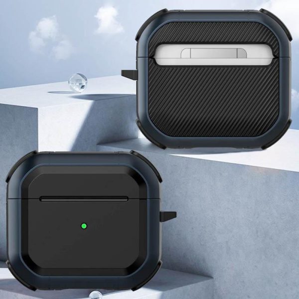Футляр для навушників Airpods 4 протиударний Black ed. блакитний - Зображення 2