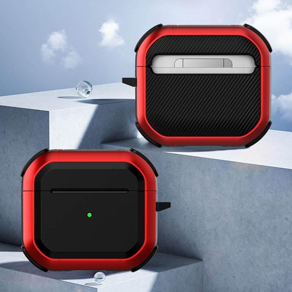 Футляр для навушників Airpods 4 протиударний Black ed. червоний - Зображення 2
