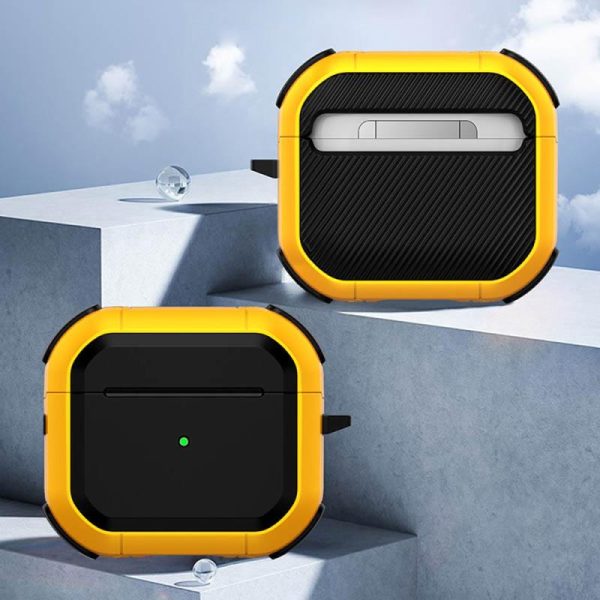 Футляр для навушників Airpods 4 протиударний Black ed. жовтий - Зображення 2