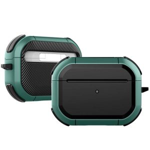 Футляр для навушників Airpods Pro 2 протиударний Black ed. зелений