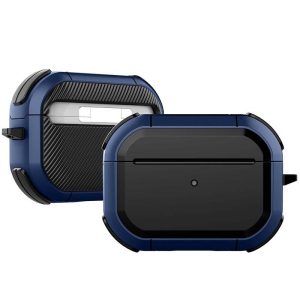 Футляр для навушників Airpods Pro 2 протиударний Black ed. блакитний