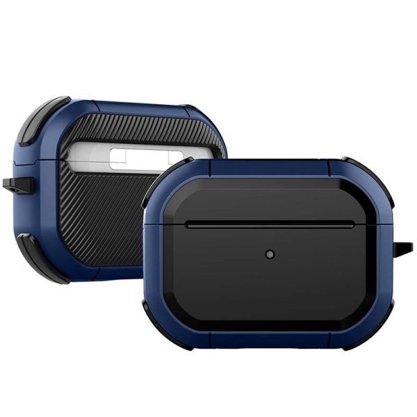 Футляр для навушників Airpods Pro 2 протиударний Black ed. блакитний