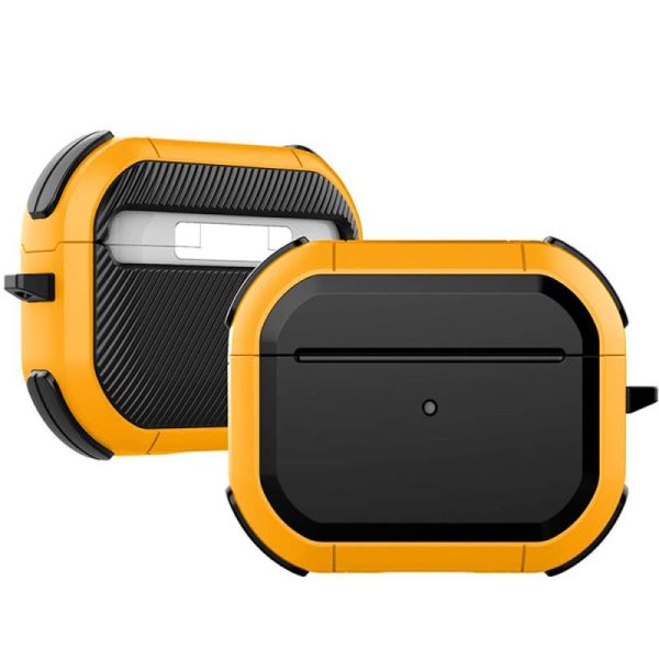 Футляр для навушників Airpods Pro 2 протиударний Black ed. жовтий