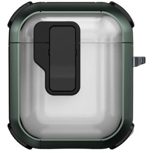 Футляр для навушників Airpods 1 протиударний Locking Button зелений
