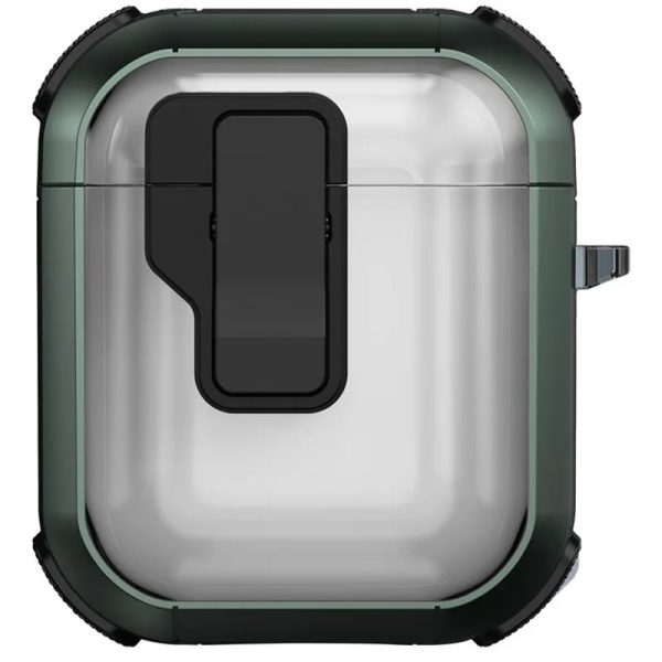 Футляр для навушників Airpods 1 протиударний Locking Button зелений