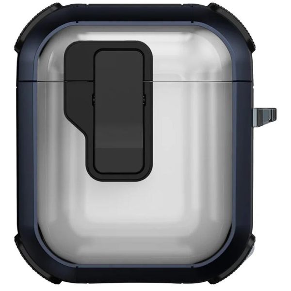 Футляр для навушників Airpods 1 протиударний Locking Button блакитний
