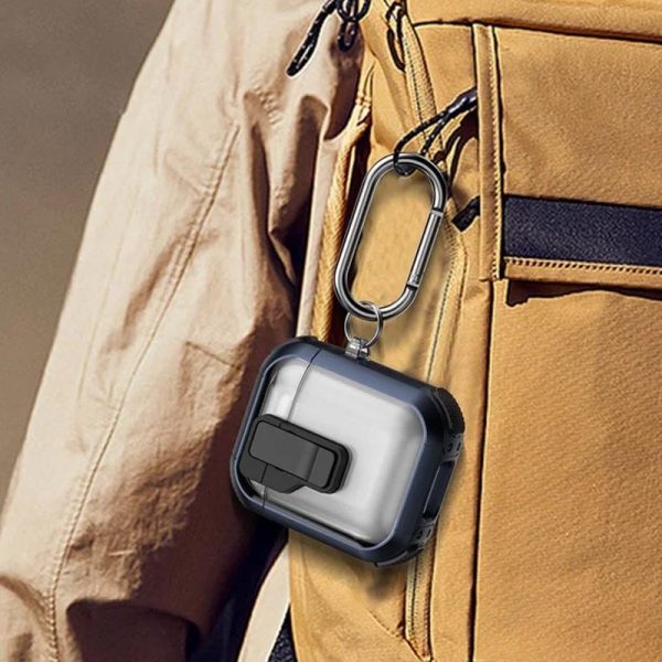 Футляр для навушників Airpods 1 протиударний Locking Button блакитний - Зображення 5