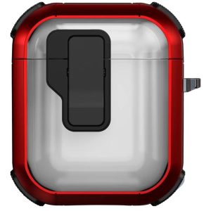 Футляр для навушників Airpods 1 протиударний Locking Button червоний