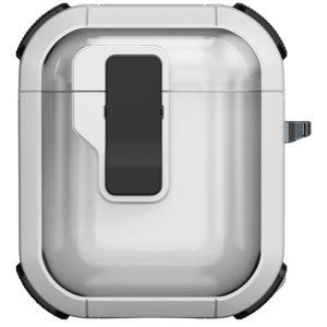 Футляр для навушників Airpods 1 протиударний Locking Button срібний