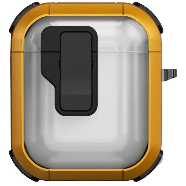 Футляр для навушників Airpods 1 протиударний Locking Button жовтий