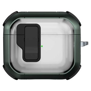 Футляр для навушників Airpods 3 протиударний Locking Button зелений