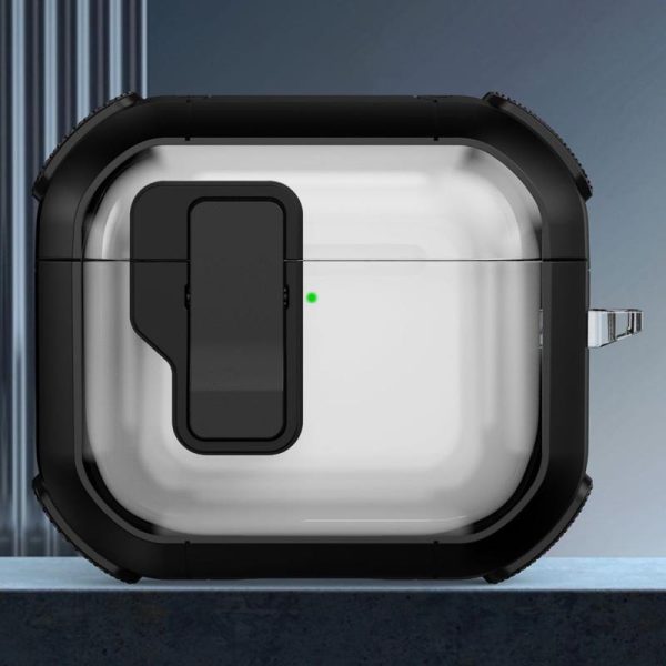 Футляр для навушників Airpods 3 протиударний Locking Button чорний - Зображення 2