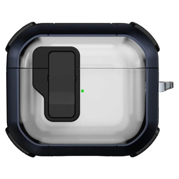 Футляр для навушників Airpods 3 протиударний Locking Button блакитний