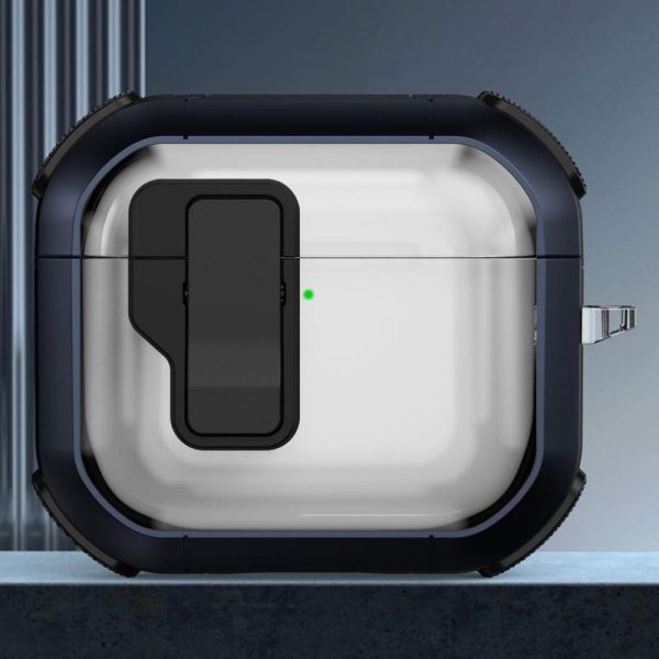 Футляр для навушників Airpods 3 протиударний Locking Button блакитний - Зображення 2