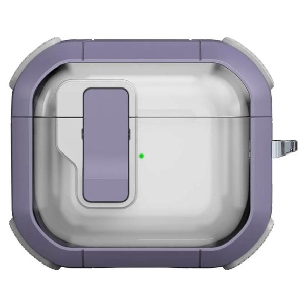 Футляр для навушників Airpods 3 протиударний Locking Button фіолетовий