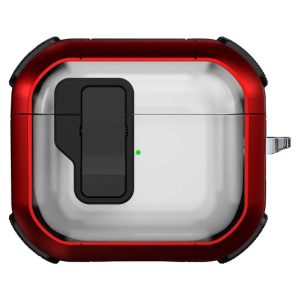 Футляр для навушників Airpods 3 протиударний Locking Button червоний