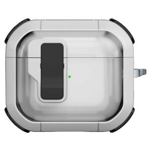 Футляр для навушників Airpods 3 протиударний Locking Button срібний