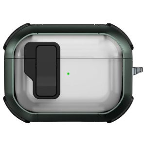 Футляр для навушників Airpods Pro 2 протиударний Locking Button зелений