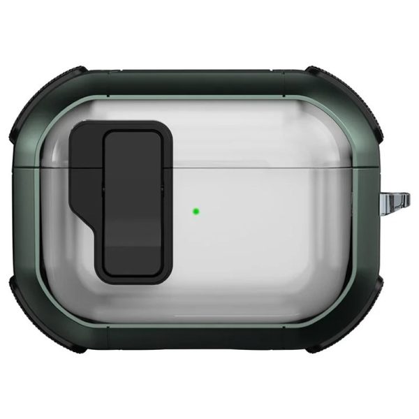 Футляр для навушників Airpods Pro 2 протиударний Locking Button зелений