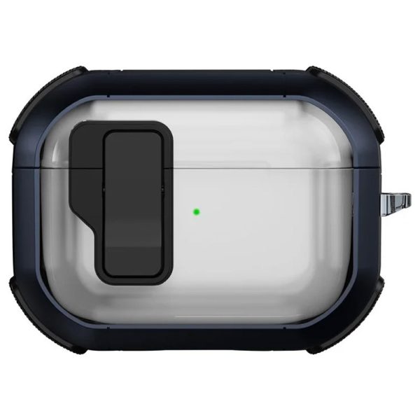 Футляр для навушників Airpods Pro 2 протиударний Locking Button блакитний