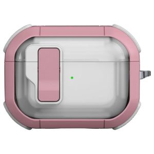 Футляр для навушників Airpods Pro 2 протиударний Locking Button рожевий