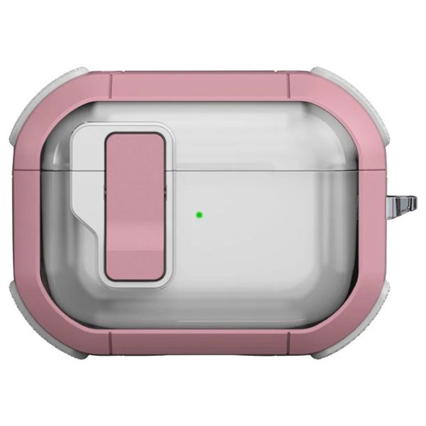 Футляр для навушників Airpods Pro 2 протиударний Locking Button рожевий