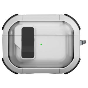 Футляр для навушників Airpods Pro 2 протиударний Locking Button срібний