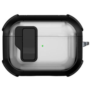Футляр для навушників Airpods Pro протиударний Locking Button чорний