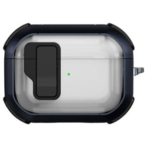 Футляр для навушників Airpods Pro протиударний Locking Button блакитний