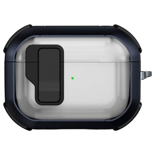 Футляр для навушників Airpods Pro протиударний Locking Button блакитний