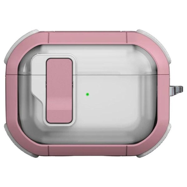 Футляр для навушників Airpods Pro протиударний Locking Button рожевий