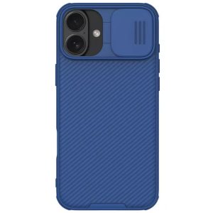 Карбонова для iPhone 16 накладка Nillkin CamShield Pro блакитний