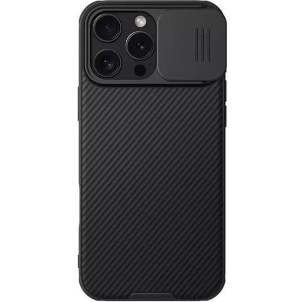 Карбонова для iPhone 16 Pro накладка Nillkin CamShield Pro чорний