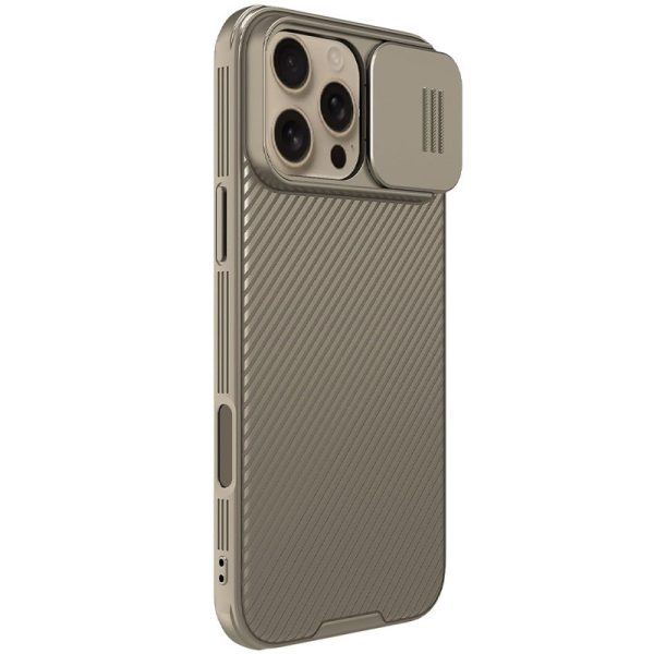 Карбонова для iPhone 16 Pro накладка Nillkin CamShield Pro золотий - Зображення 2
