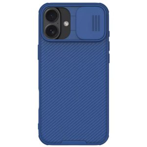 Карбонова для iPhone 16 накладка Nillkin CamShield Pro Magnetic блакитний