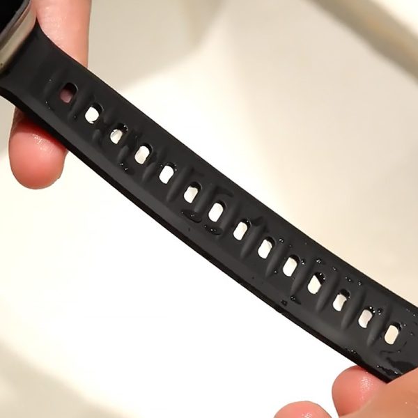 Ремінець для Apple Watch 42 BlueO Fluoro Rubber Sport чорний - Зображення 3
